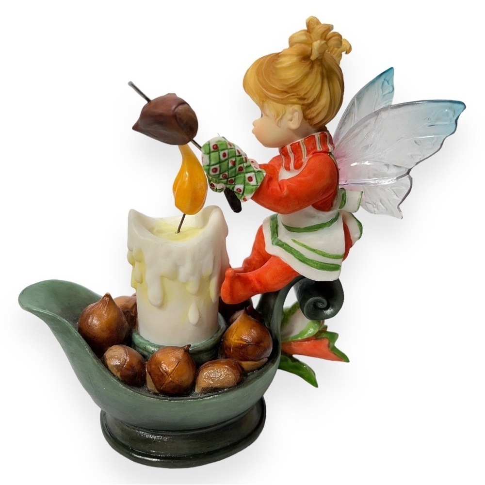Enesco My Little Kitchen Fairies Chestnuts Fairie 2008 Christmas Candle Roasting - Picture 2 of 7